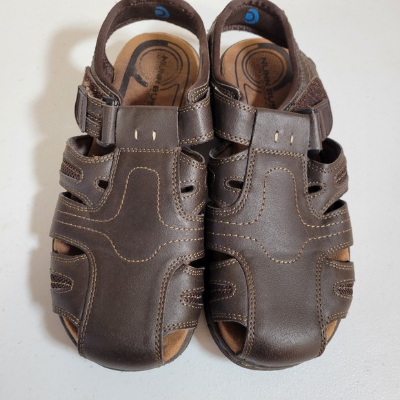 Nunn Bush Men's Brown Dual Comfort Memory Foam Sandals Mens Size 8 M Shoes 0326 - Picture 1 of 12